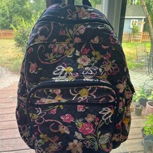 Vera Bradley Black Floral Backpack